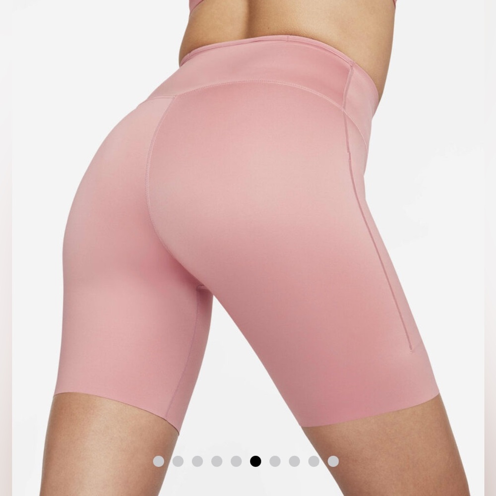 Nike Women's High Waisted Dusty Pink Biker Shorts